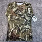 Mossy Oak Long Sleeve Camo Shirt Men's Small Compression Fit Lightweight Stretch