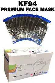 50 PACK -Black KF94 Premium Face Mask 4 ply earloop type free shipping
