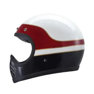 【Chief Helmet】Athena 攀越 紅白 全罩式 安全帽(玻纖帽 山車帽 復古帽 復古安全帽 復古帽 全罩式復古帽)