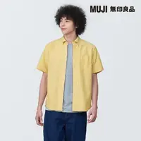 在飛比找momo購物網優惠-【MUJI 無印良品】男有機棉水洗牛津布扣領短袖襯衫(共9色