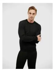 [Politix] Two Toned Crew Neck Knit in Black
