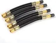 4X 140mm Flexible Tyre Valve Extension for Truck Bus, Metal Rubber Adaptor Kit