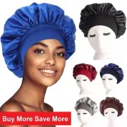 Satin Cap Women Elastic Night Soft Hat Headwear Sleeping Bonnet Hair Wrap Silk