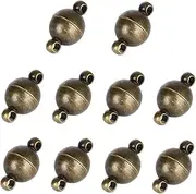 DOITOOL Elegant Magnetic Jewelry Clasps 10pcs 8mm Lobster Clasp for Necklace Bracelet Brass