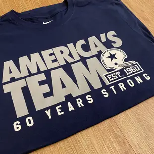 【NFL官方授權】Dallas Cowboys x Nike 聯名 球隊60周年紀念短Tee 丈青款