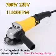 New Electric Angle Grinder Tool Corded Household Handheld Grinding Polisher 700W
