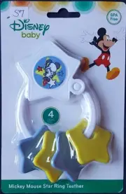Baby Teether DISNEY MICKEY MOUSE Star Ring S7