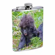 Funny Face Animals D3 Flask 8oz Stainless Steel Hip Drinking Whiskey