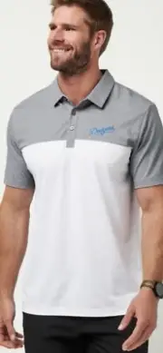 NWT Travis Mathew Los Angeles Dodgers The Rudds 2.0 Polo Shirt Mens Large