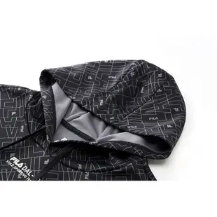 【FILA】男性 吸濕排汗 連帽T恤-黑色 1TEW-5302-BK