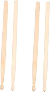 Abaodam 2 Pairs Practical Maple Drum Sticks for Short Durable and Comfortable for Various Drums and Musical Instruments