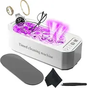 [Vervex] Ultrasonic Jewelry Cleaner Machine, 45kHz Sonic Timing Jewelry Cleaner, 640ML Portable Ultrasonic Cleaner Machine for Eyeglasses, Rings, Watch Strap-Professional cleaning cloth and tweezers included