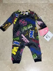Harajuku Mini for Target 20th Anniversary Graffiti Romper NEW NWT Gray Size 6 mo