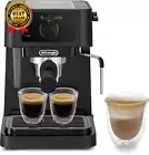 Stilosa Manual Espresso Machine 15 Bar Milk Frother Stainless Steel Black EC230
