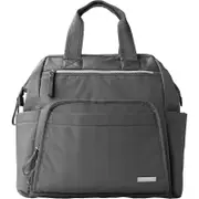 Waterproof Mommy Backpack, Large Capacity Handbag with Pants Protector, Insulated Baby Bottle, Wheeled Bag