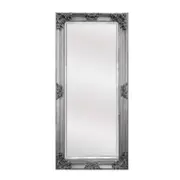 Deluxe French Provincial Ornate Mirror - Antique Silver - 90cm x 170cm