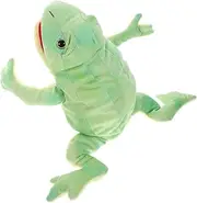 Plush Frog Hand Puppet for Soft Interactive Cartoon Puppet Parent Educational Present for Birthdays Stimulates Creativity Coordination