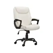 Basics Classic Puresoft PU Padded Mid-Back Height Adjustable Office Computer ...