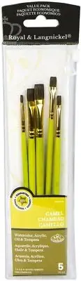 Royal & Langnickel(R) Sable Value Pack Brush Set-5/Pkg