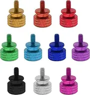 VGOL 10Pcs M3.5 6-32 Computer Case Thumbscrews PC Case Thumb Screws Aluminum Alloy Case Anodized Hand Fastener Computer Accessories