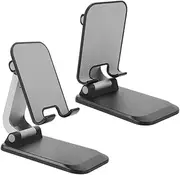 HOODANCOS 2pcs Adjustable Portable Phone Stand Foldable Tabletop Holder for Tablets and Smartphones User Friendly Design with Reliable Support and Compact Construction for Home and Travel