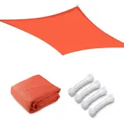 16x12FT 97% UV Block Rectangle Sun Shade Sail Canopy Outdoor Pool Watermelon Red
