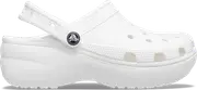 Crocs Women's Classic Platform Clog; White, W5