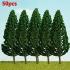 Lifelike Pine Trees for Model Train Scenery Pack of 50pcs Artificial Trees