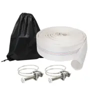 2 IN x 100 FT Fire Hose, 2 Inch Fire Hose, Pool Backwash Hose 100 ft 2 In, Po...