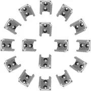 Ipetboom 24 Pcs Wheelchair Toilet Seat Tube Clamp Toilet Seat Accessory Wheelchair Pipe Fastening Clamp Pipe Clips U Shape Clips Commode Chair Accessory U Shape Holder Grey Pp