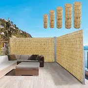 Natural Reed Fence 2ft 3ft 4ft 5ft 6ft Hign Natural Reed Fencing Reed Screen Curtain Balcony Reed Fence for Outdoor, Gallery, Restaurant, Hotel, Patio(H0.91xL5m/H3xL16.4ft)