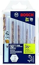 Bosch TI5IM 5 Pc. Impact Tough Titanium Drill Bit Set,
