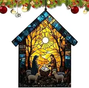Hand-Painted Stained Glass, Long Lasting Stained Glass, Portable Garden Suncatchers Holiday Decorations for Family Friends Colleagues