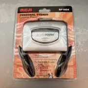 Vintage RCA Cassette Player RP-1804 Personal Stereo Bass Boost w/ Headphones