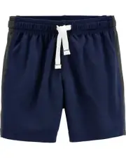 NWT Carter's Toddler Boy 2T Blue Active Mesh Knit Shorts Elastic Waist Polyester