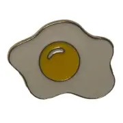 Cute Fried Egg Enamel Pin - Foodie Accessory