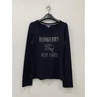 在飛比找蝦皮購物優惠-BURBERRY 藍標 大戰馬字母羊毛上衣