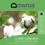 Downia Natural Cotton Collection Quilt DOONA SINGLE 350GSM NEW