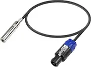 PNGKNYOCN Speakon to 1/4 inch Speaker Cable，NL4FC Speaker Male to 1/4" TS Female Converter Audio Cable for Speaker,Amplifier,Mixer Etc（0.5M）