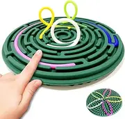 Anemeeoke Sensory Activity Board for Kids and Adults, Double-Sided Silicone Fidgets Toys - Silent, No Mess, for Calming, Stress Anxiety, ADHD&Autism - Includes Portable Travel Bag & 12 Strings, Spruce