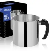 Candle Making Pouring Pot 44oz Stainless Steel Wax Melting Pot with Heat-Resi...