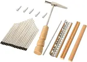 TOGEVAL Kalimba Parts Set Key Metal Thumb Piano Diy Kit Key Replacement Saddle Metal Bridge Sleepers Screws Tuning Hammer
