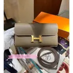 精品二手 HERMES 愛馬仕 CONSTANCE TO GO EPSOM皮 大象灰 手拿包 單肩包 斜挎包