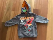 OFFICIAL AFL GWS GIANTS ELMO TODDLER HOODIE SIZE 2 SESAME ST