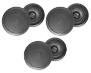 (6) Rockville HC85 8" Inch 700 Watt Black In-Ceiling Home Theater Speakers 8 Ohm