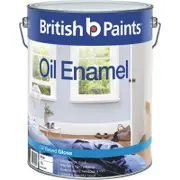 British Paints 10L White Gloss Enamel Paint