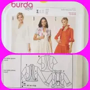 NEW Burda Style Sewing Pattern 6645 Fitted Crop Jacket Bolero Size 10-20