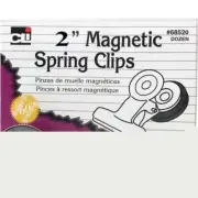 Charles Leonard LEO68520 Magnetic Spring Clips - 12 Count