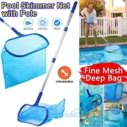 Heavy Duty Pool Skimmer Leaf Rake Net Catcher Cleaning Swimming Pool Deep Mesh
