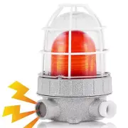 Industrial LED Warning Light Explosion Proof Alarm Siren 110dB Rotating Light...